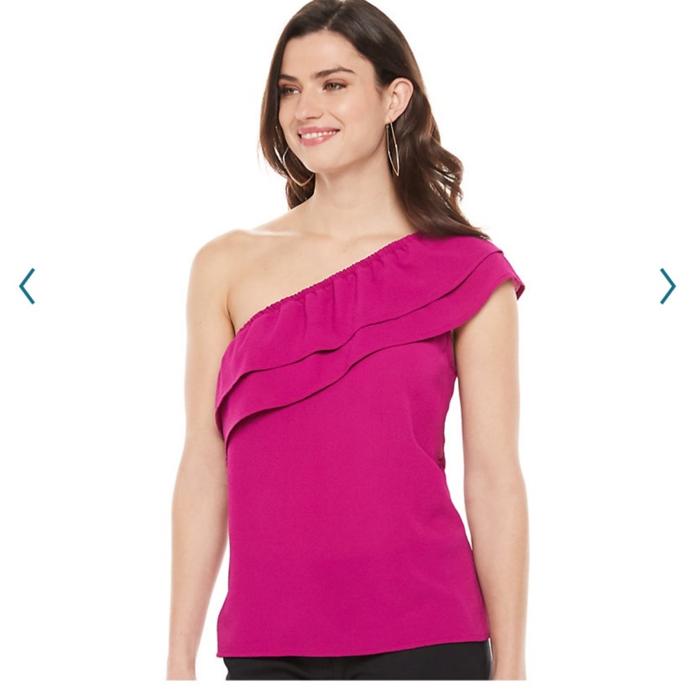 Apt 9 One Shoulder Ruffle Top